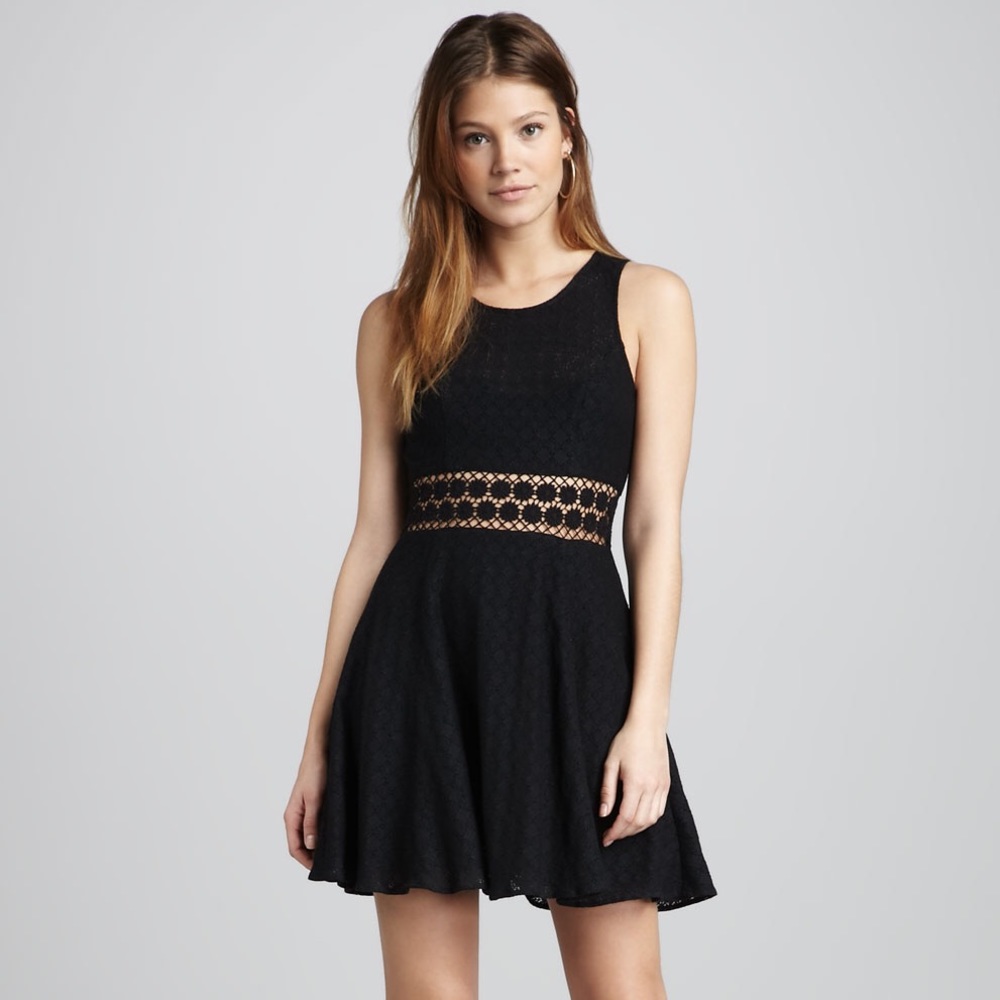 Free People black lace dress.
